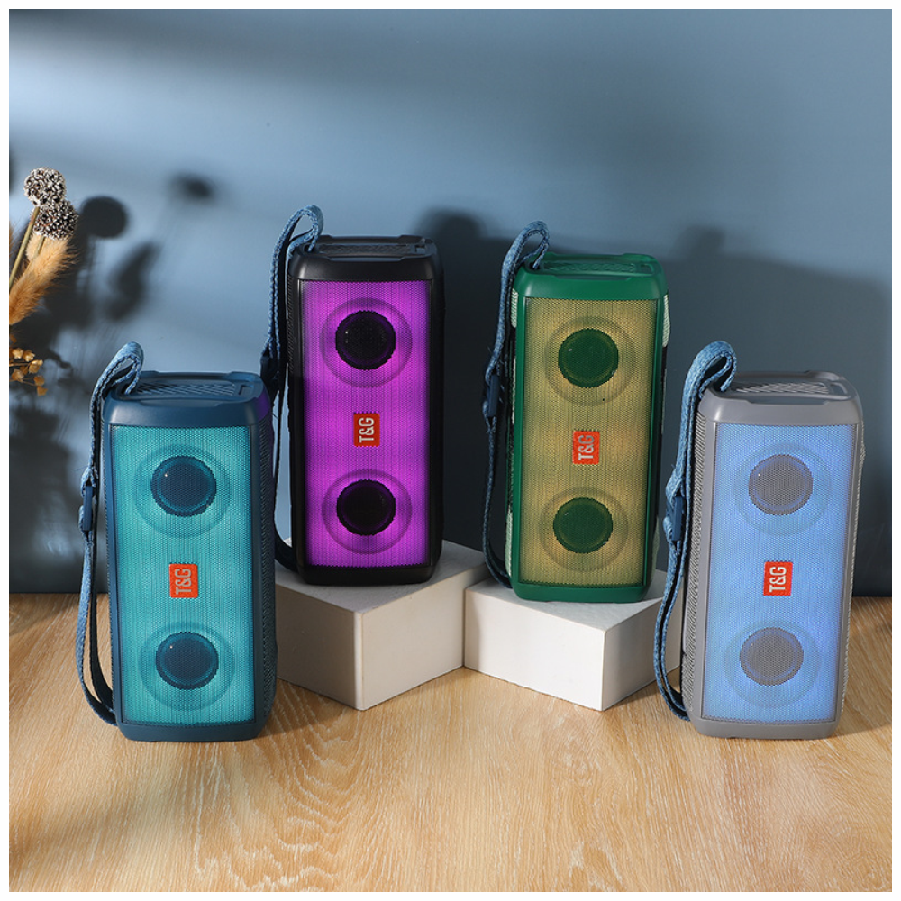 Parlante Bluetooth Altavoz Portatil Tg-345 Tws Luces Led 10w