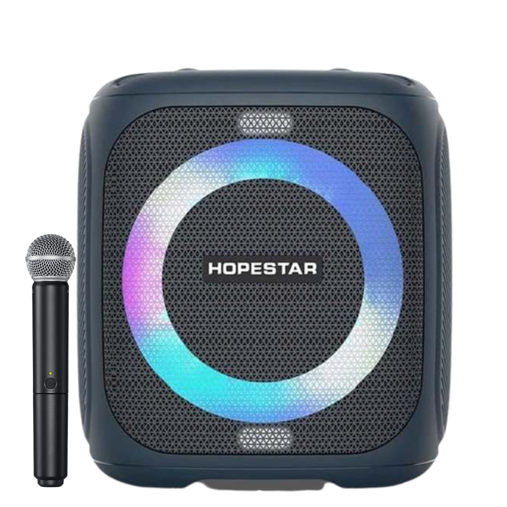 Parlante Bluetooth Portatl Hopstar Party 100 Microfono 50w