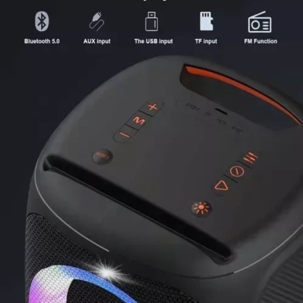 Parlante Bluetooth Portatl Hopstar Party 100 Microfono 50w