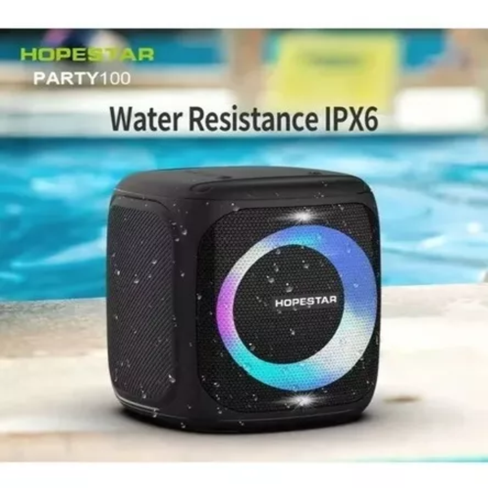 Parlante Bluetooth Portatl Hopstar Party 100 Microfono 50w