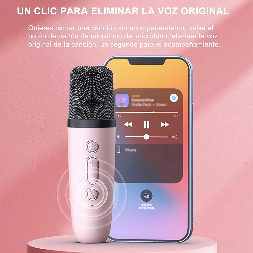 🎤Parlante Bluetooth Karaoke Micrófono Inalámbrico As202