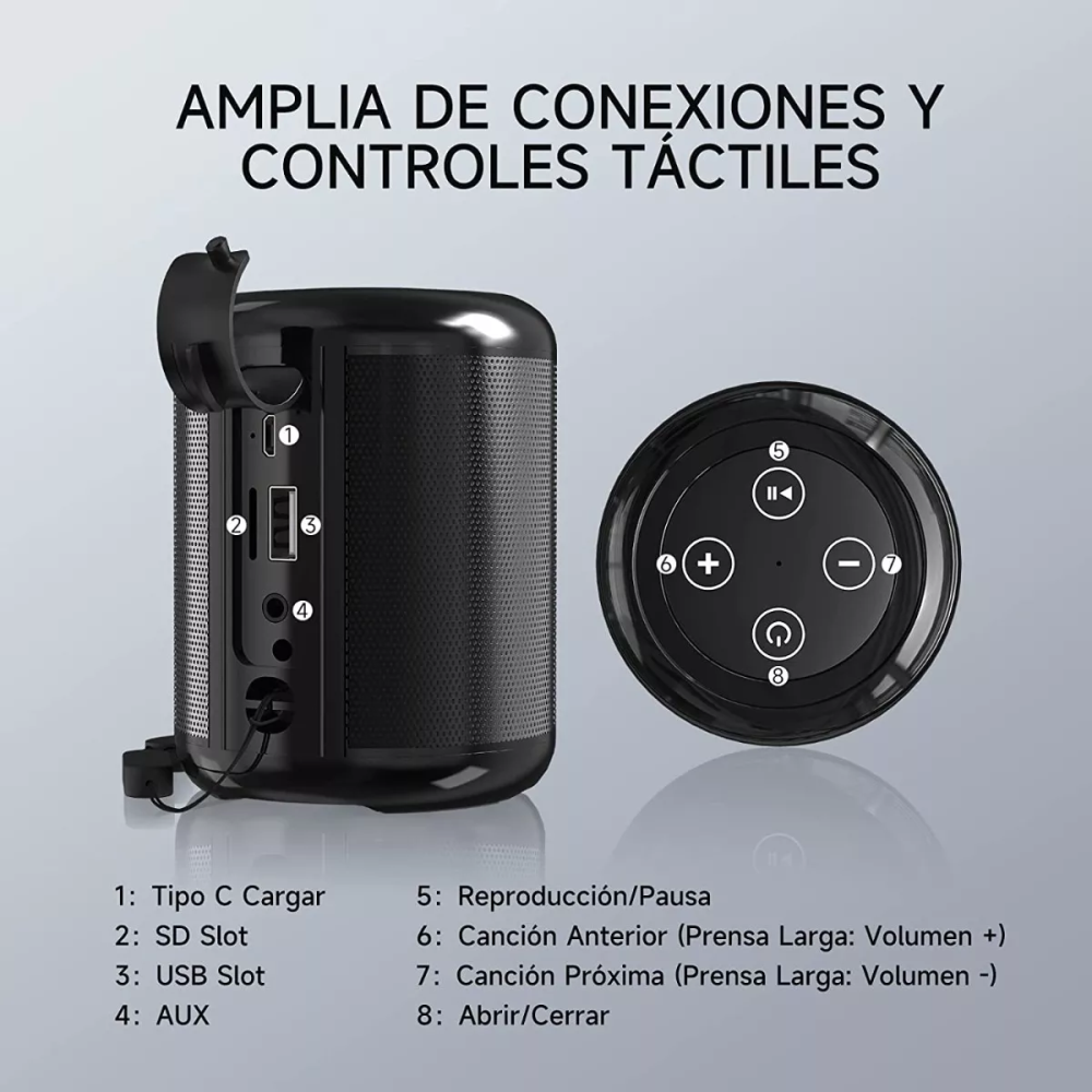 Mini Parlante Portatil Recargable 1 Hora De Bateria Radiofm
