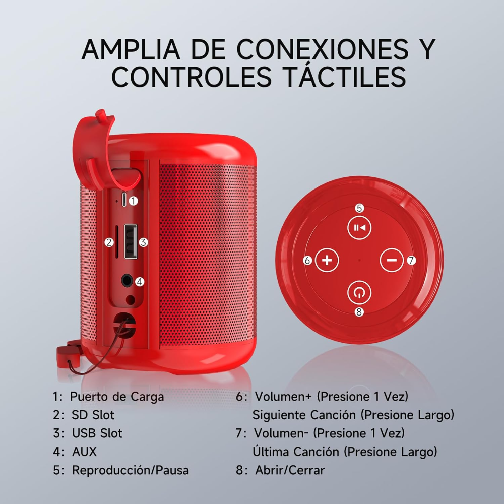 Mini Parlante Portatil Recargable 7 Horas De Bateria Radiofm