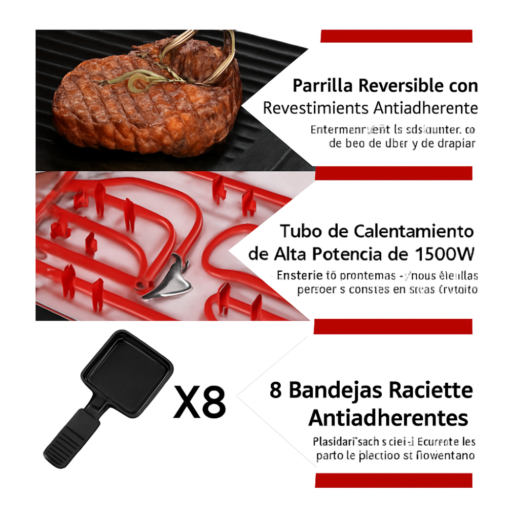 Sarten Electrica Parrilla Asador Plancha Grill Antiadherente Negro 110v