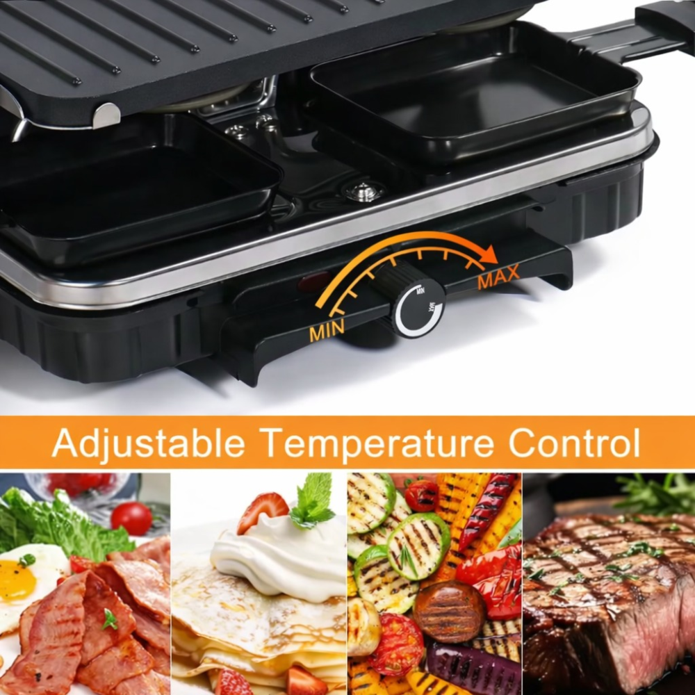 Sarten Electrica Parrilla Asador Plancha Grill Antiadherente Negro 110v