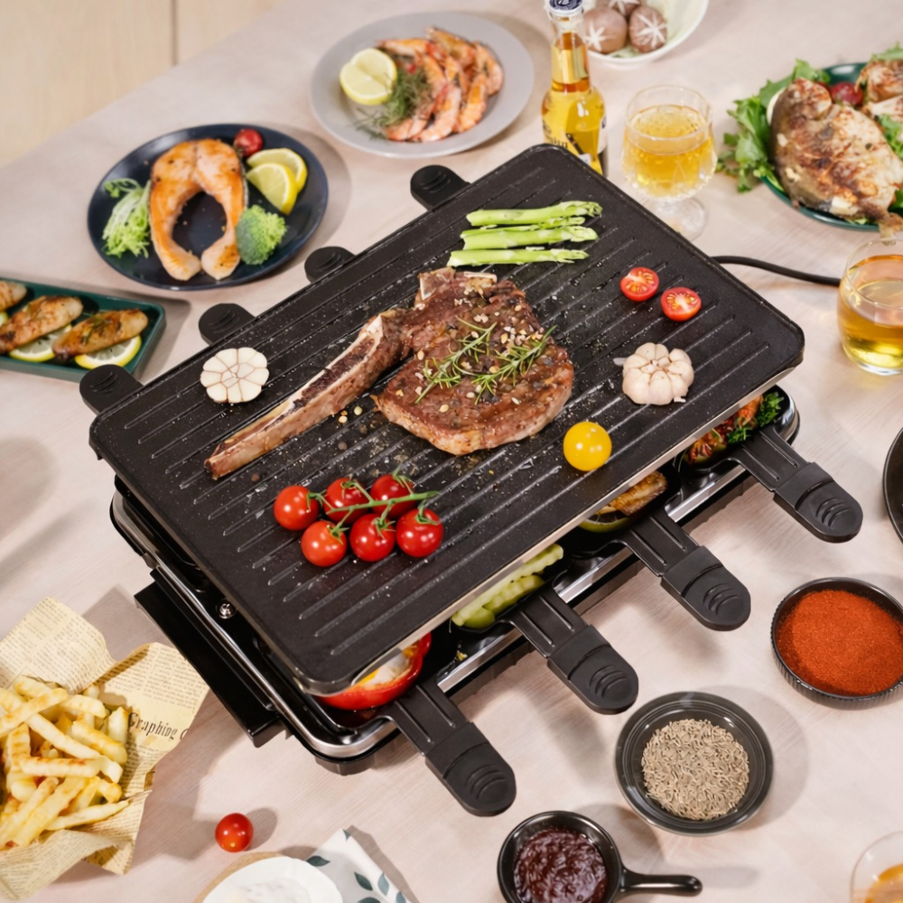 Sarten Electrica Parrilla Asador Plancha Grill Antiadherente Negro 110v