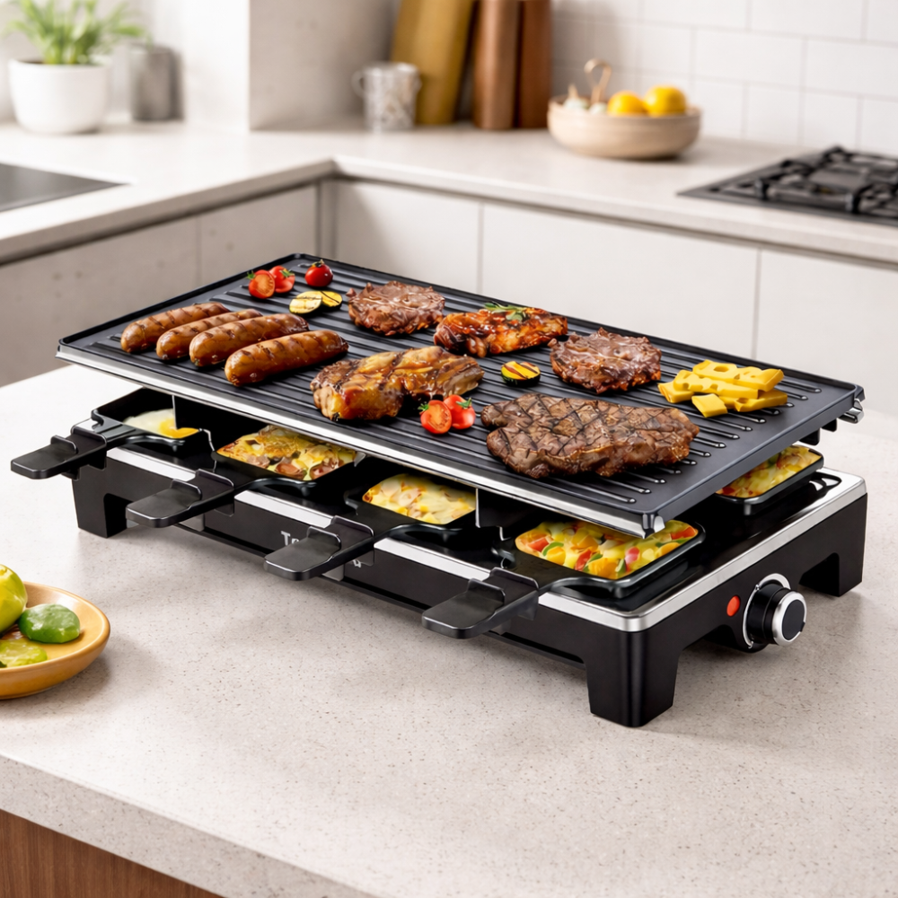 Sarten Electrica Parrilla Asador Plancha Grill Antiadherente Negro 110v