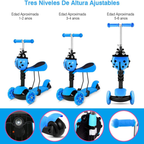 Patineta Para Niños Scooter Mariquita Luces Led Ajustable