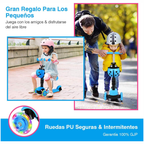 Patineta Para Niños Scooter Mariquita Luces Led Ajustable
