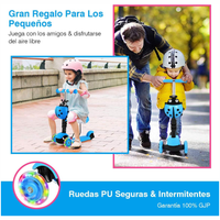 Thumbnail for Patineta Para Niños Scooter Mariquita Luces Led Ajustable
