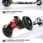 Monopatín Scooter Niños Moderna Luces Led Ref307 Plegable Seguridad