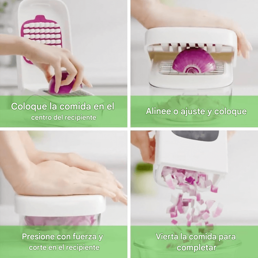 Picador Frutas Verduras Manual Cuchilla En Acero Inoxidable