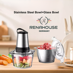 Picatodo Electrico Doble Bowl Cuchillas 400w Original 3lt