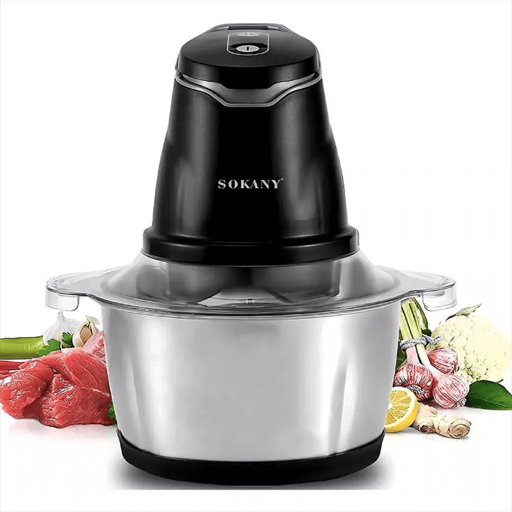 Picatodo Eléctrico Sokany 400w 2 Litros Doble Cuchilla Acero