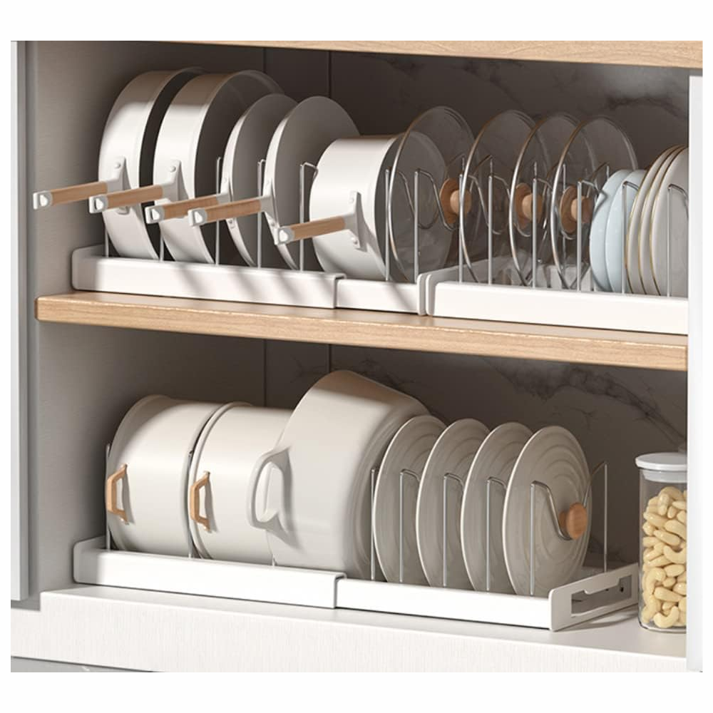 Platero Graduable Retráctil Organizador Para Loza Y Ollas