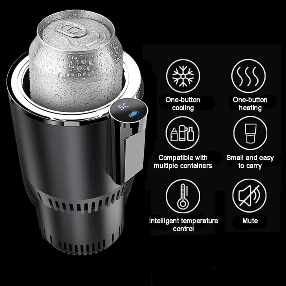 Porta Vasos Para Carro Enfría Y Calienta Electrónico Digital
