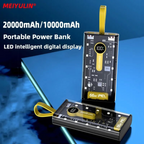 Power Bank 20000mah Multipuertos Tipo Lighting V8 Luces Led