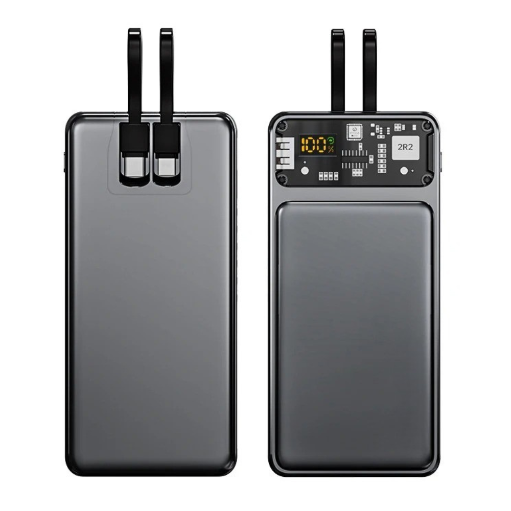 Power Bank 20000 mAh Multipuertos Tipo Lighting Tipo C 20w Digital