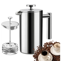 Cafetera Prensa Francesa Acero Inoxidable Doble Pared 800ml