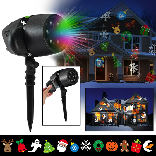 🎄✨Proyector De Luces Interior Exterior Navidad Fiestas 12 Kit🌟🎉