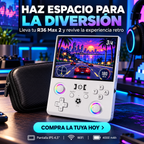 Consola Retro Portátil R36 Max 2 WiFi Pantalla IPS 4.5 Linux RGB 4000 MAh 30 Emuladores