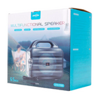 Parlante Bluetooth Solar Power Bank Micrófono Multifunción