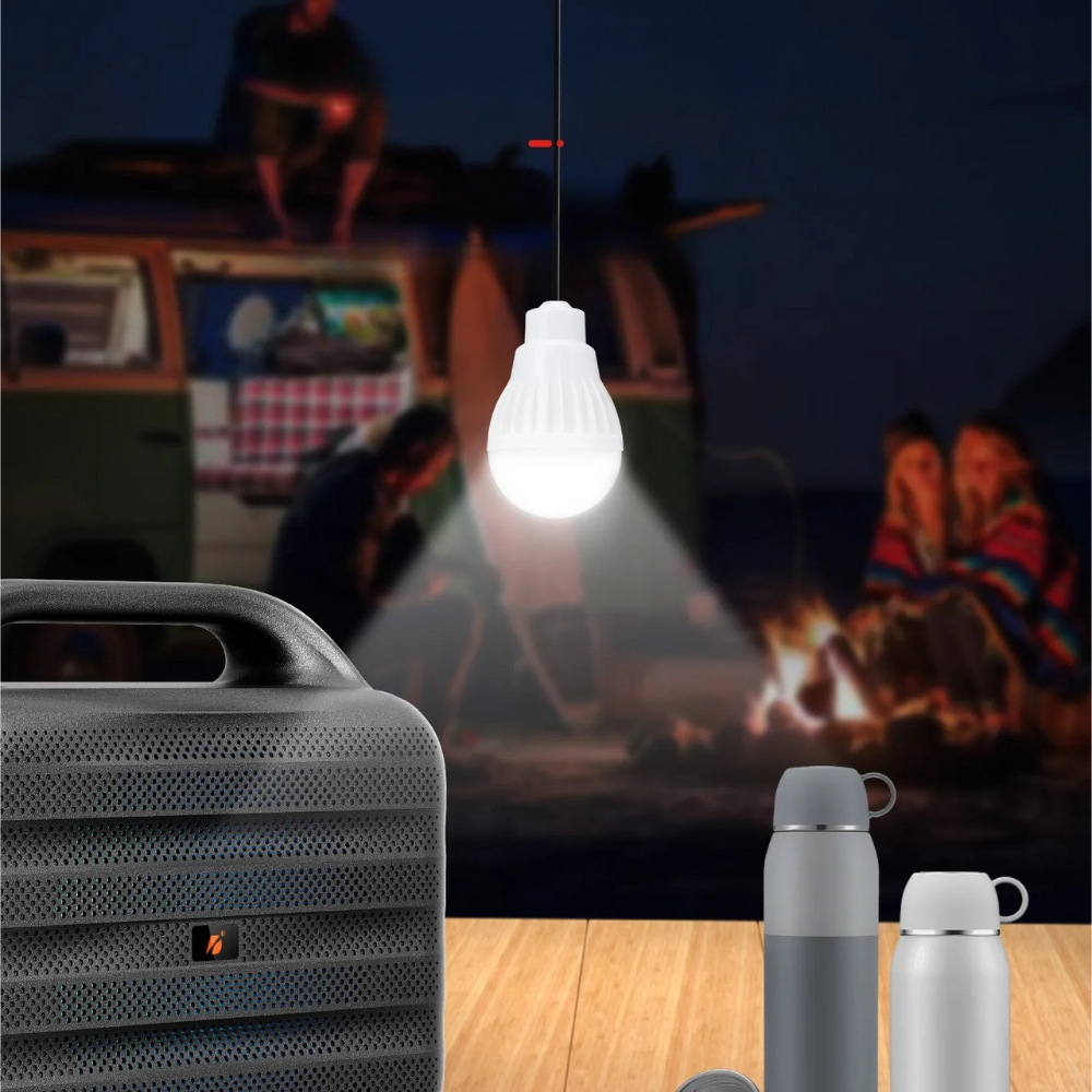 Parlante Bluetooth Solar Power Bank Micrófono Multifunción