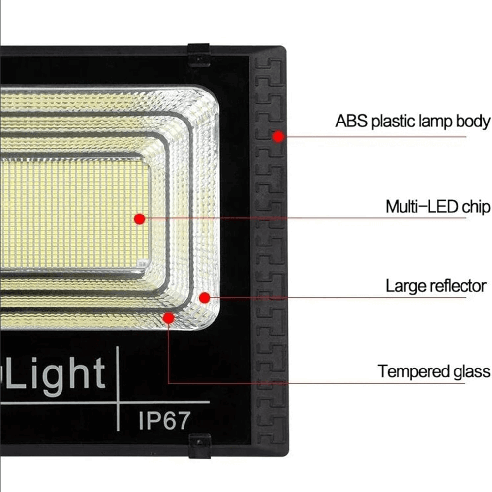 Reflector Solar 1200w Control Remoto Sensor Oscuridad Jortan