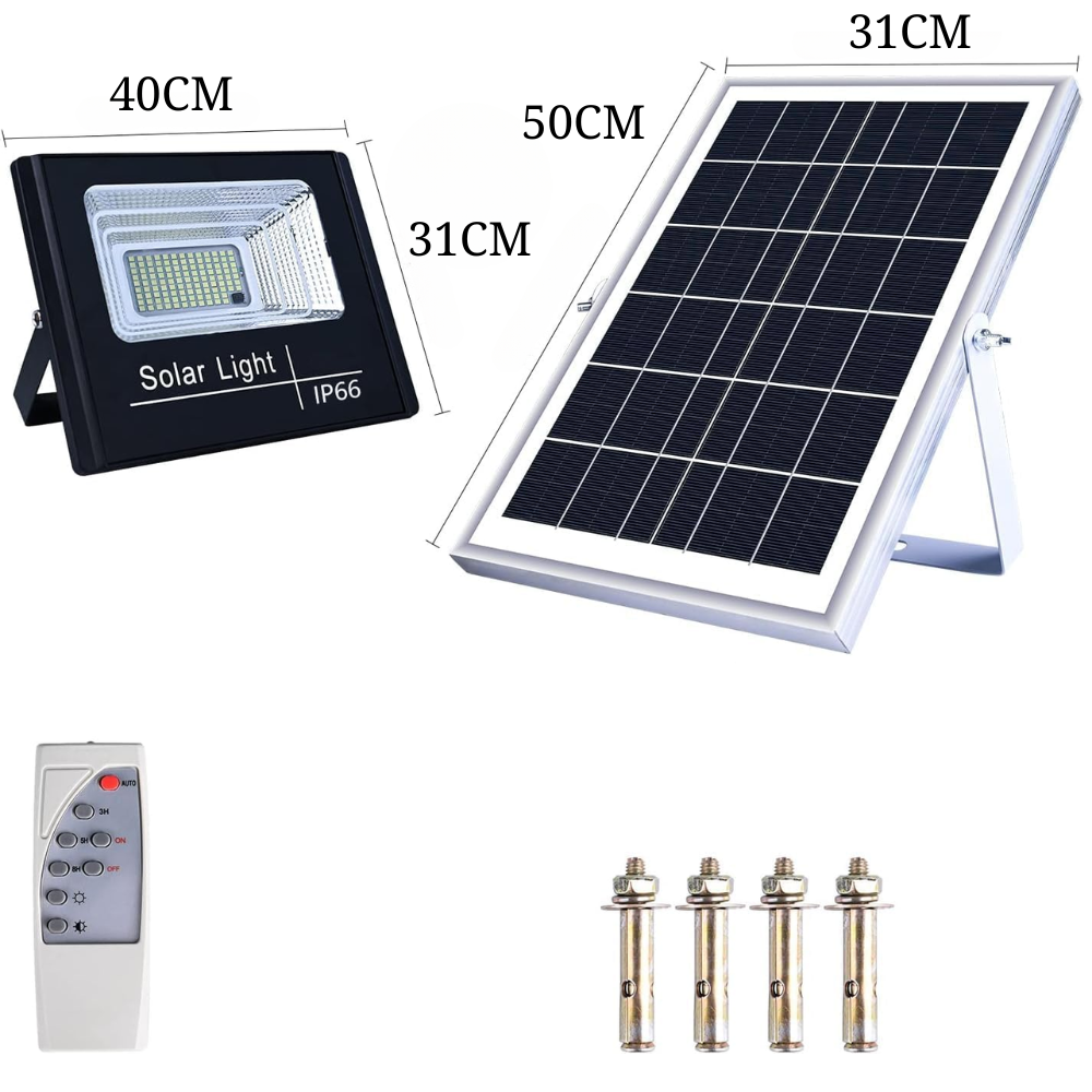 🌞Lampara Reflector Panel Solar Jortan 600w Ip66 Recargable⚡