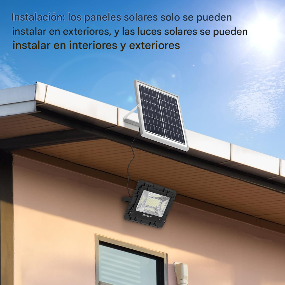 🌞Lampara Reflector Panel Solar Jortan 600w Ip66 Recargable⚡