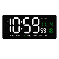Reloj Digital Luz Led Calendario Temperatura Alarma De Pared Agregar a favoritos