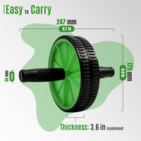 Thumbnail for Rueda Abdominal Mango Antideslizante Tonifica Cuerpo Completo