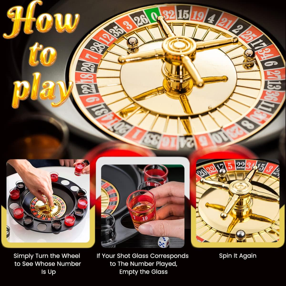 🎉🔥Ruleta Juego De Shots 16 Copas Glass Drinking🥳🍻