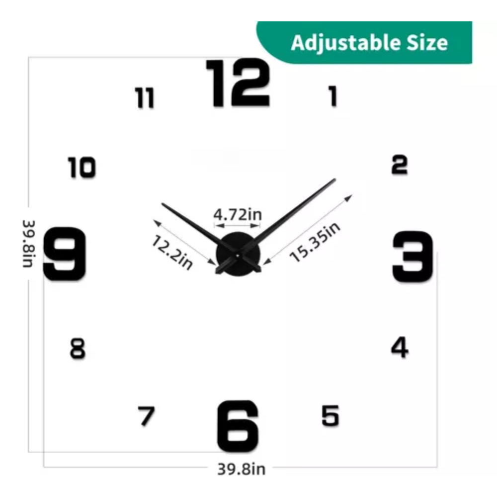 🕰️✨Reloj De Pared Decorativo 3d Grande Diseño Moderno🏠💎