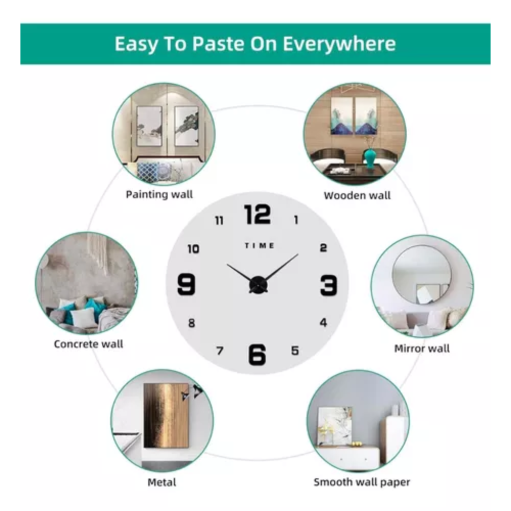 🕰️✨Reloj De Pared Decorativo 3d Grande Diseño Moderno🏠💎