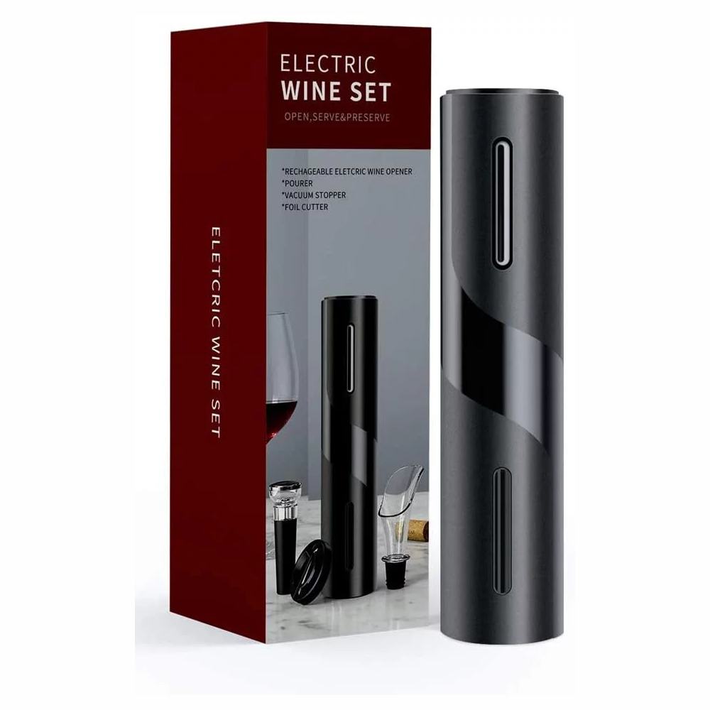 Sacacorchos Eléctrico Recargable Con Botón De Un Clic