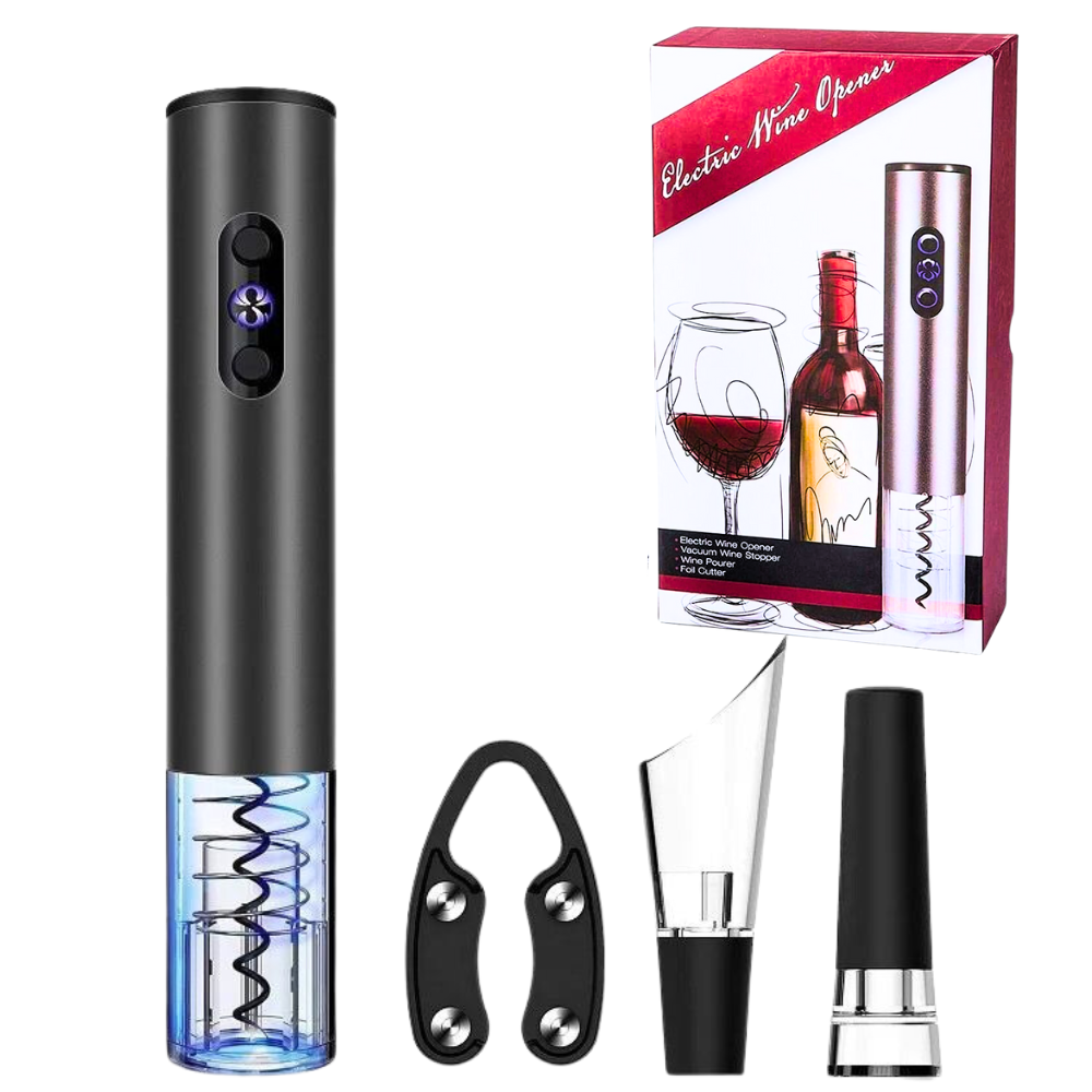 Kit Sacacorchos Recargable Luxury Accesorios Caja De Regalo