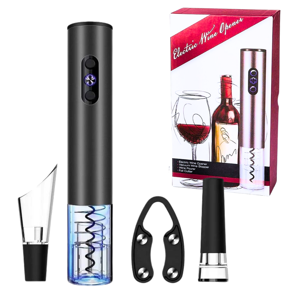 Kit Sacacorchos Recargable Luxury Accesorios Caja De Regalo