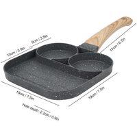 Thumbnail for Sartén De 3 Puestos Para Huevos Arepas Antiadherente