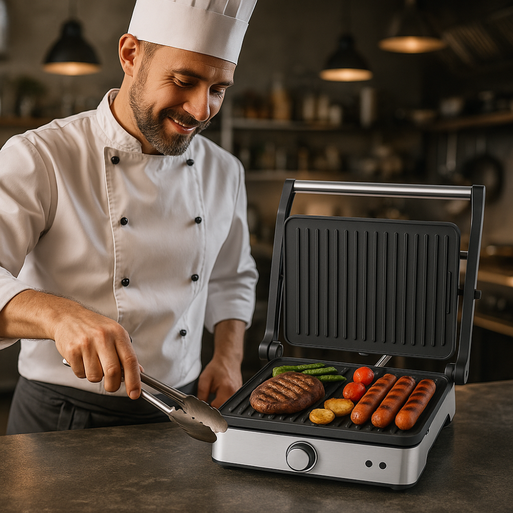 🔥Asador Plancha Parrilla Electrica Doble 2200w Antiadherente🌡️