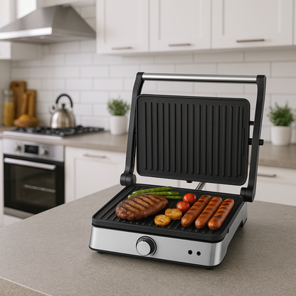 🔥Asador Plancha Parrilla Electrica Doble 2200w Antiadherente🌡️