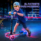Patineta Scooter Con Humo Para Niños Bluetooth Luces Led