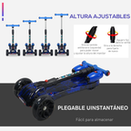 Patineta Scooter Con Humo Para Niños Bluetooth Luces Led