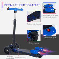 Thumbnail for Patineta Scooter Con Humo Para Niños Bluetooth Luces Led