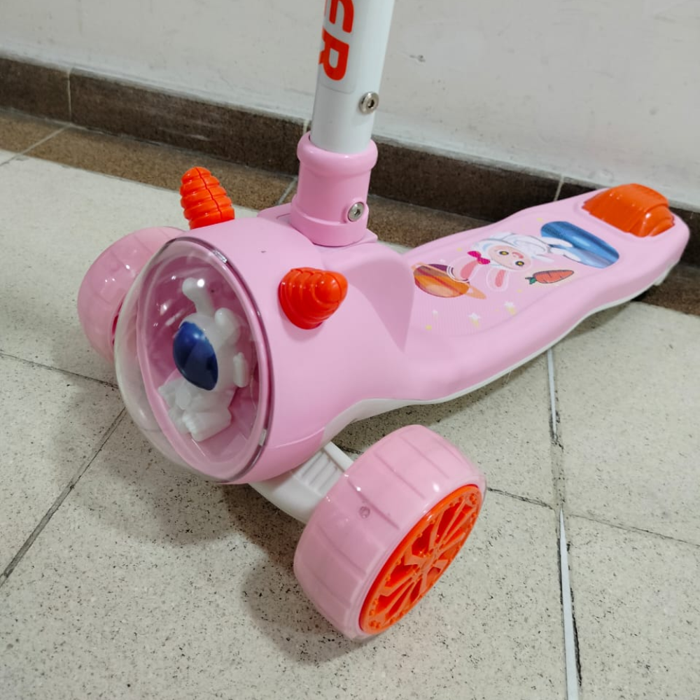 Scooter Monopatín Ajustable Con Proyector De Dibujo Luz Led