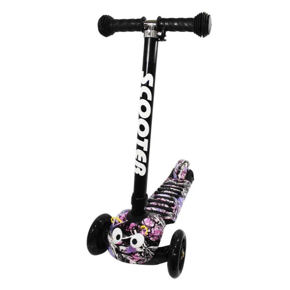 Scooter Para Niños Plegable Con Luces Led Diseño Gusano