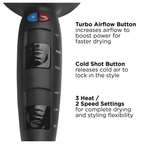 Secador Para Cabello Profesional Turbo Revlon Original 1875w