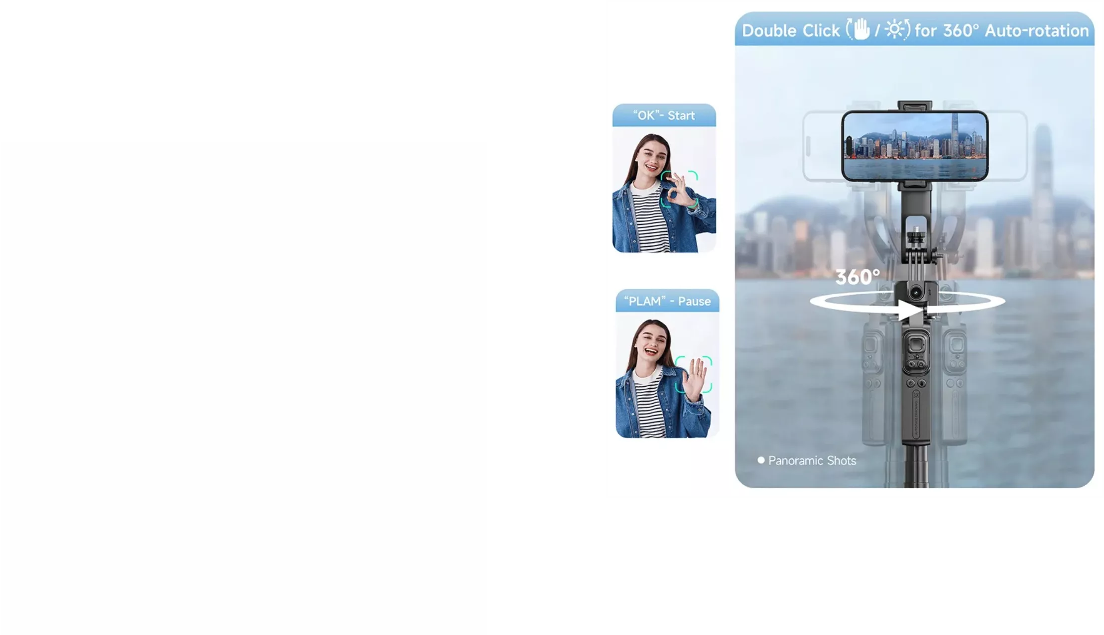 Selfie Tripode Para Celular Reconocimiento Facial Ia Gymbal