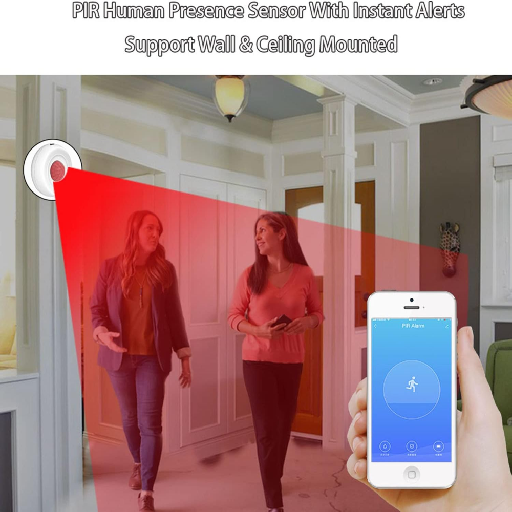 Sensor Movimiento Inteligente Compatible Alexa Tuya Smart Digital