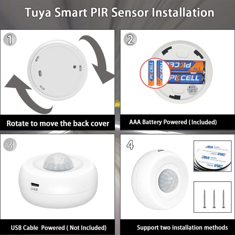 Sensor Movimiento Inteligente Compatible Alexa Tuya Smart Digital